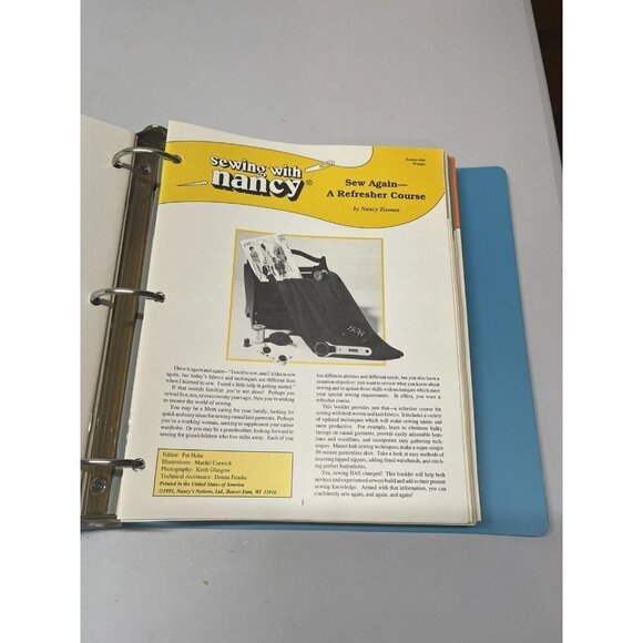 Sewing With Nancy Series In Binder Hard To Find - Picture 12 of 16
